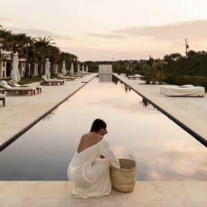 Crochet Fishtail Flare Sleeve Maxi Dress